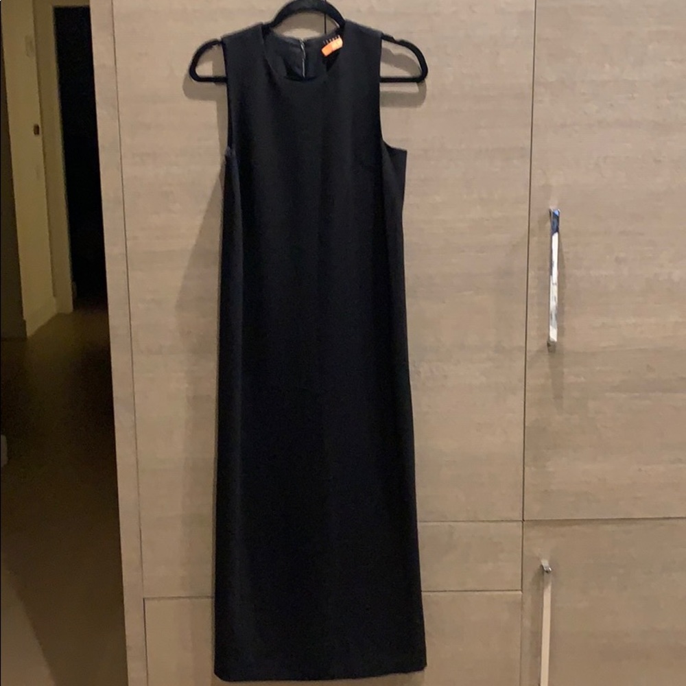 Theory Maxi Black Crepe Dress
